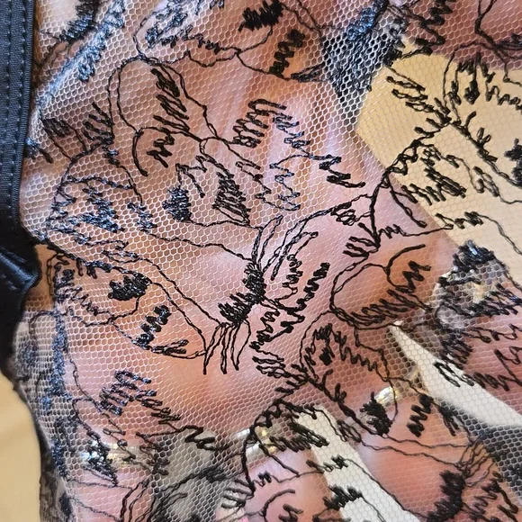 NWT Victoria's Secret Black Lacey Tiger Design High-waisted Thong Panties - Picture 8 of 9